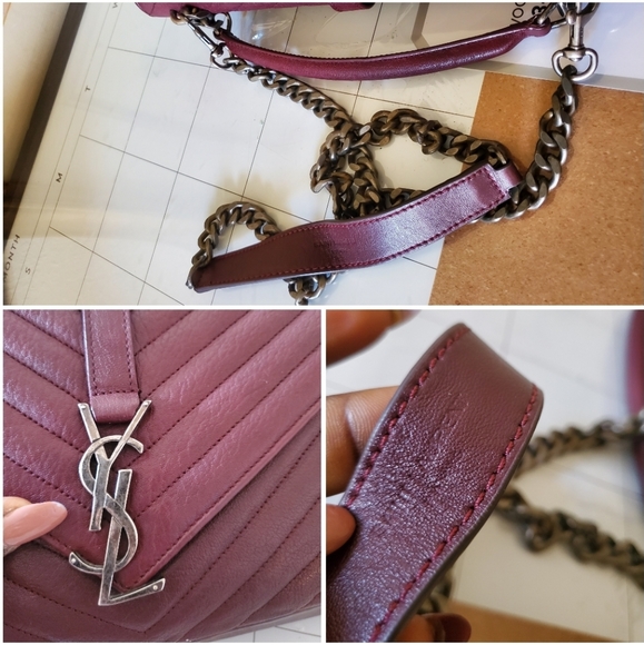 Saint Laurent Chevron Quilted Large College Bag - Picture 9 of 12